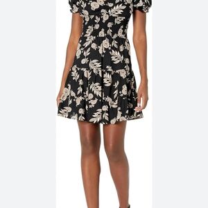Angie Floral Black Dress
